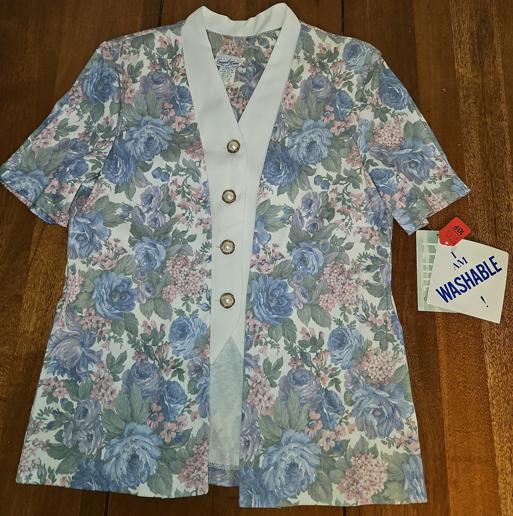 Good Times Vintage Short Sleeve Blazer with Built In Button Up Vest
